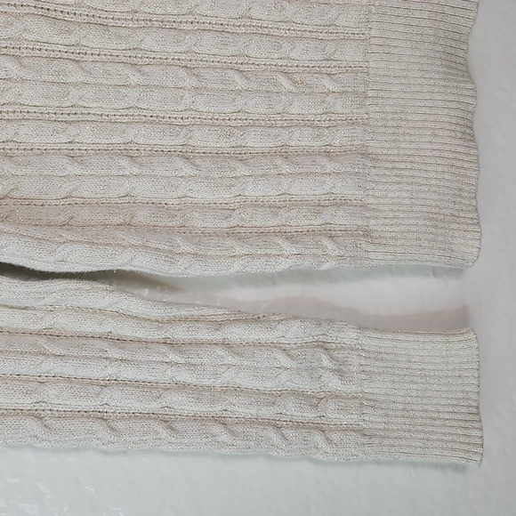 St. John's Bay Cable Knit Crewneck Sweater - Off-White - Picture 5 of 11